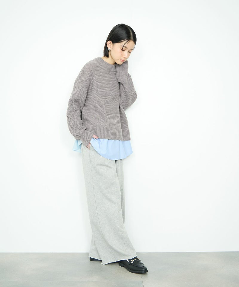 Idnes シャツレイヤードニット レディース商品画像-9