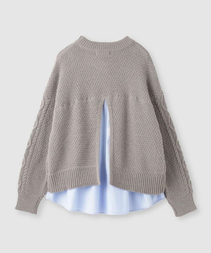 Idnes シャツレイヤードニット レディース商品画像-19