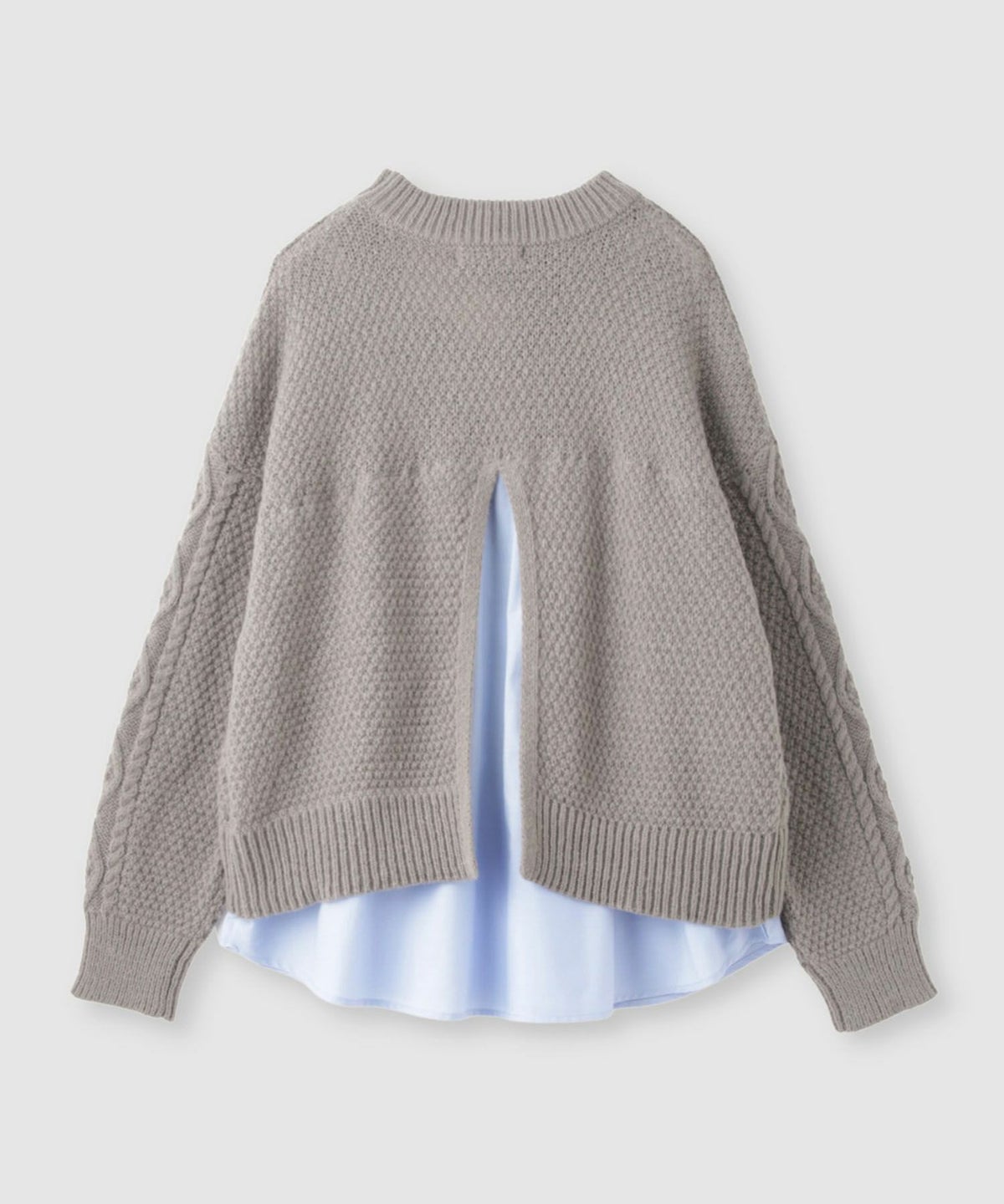  Idnes シャツレイヤードニット レディース