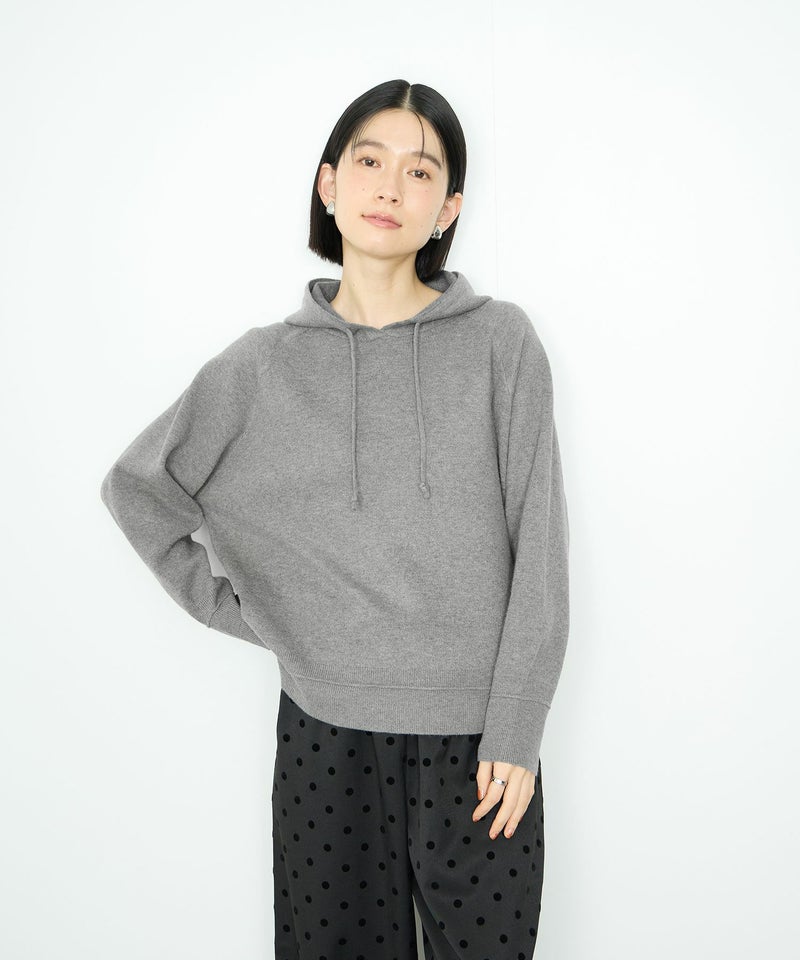 Idnes フードニットパーカー レディース商品画像-2