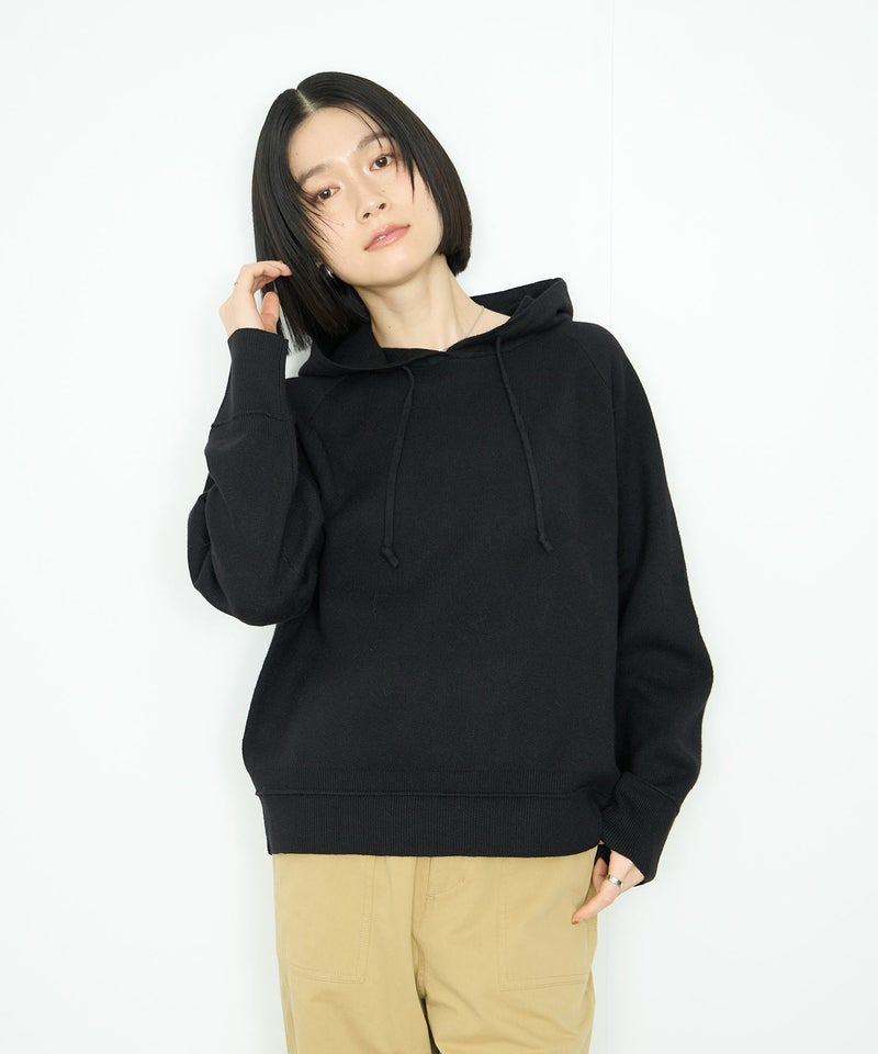 Idnes フードニットパーカー レディース商品画像-3