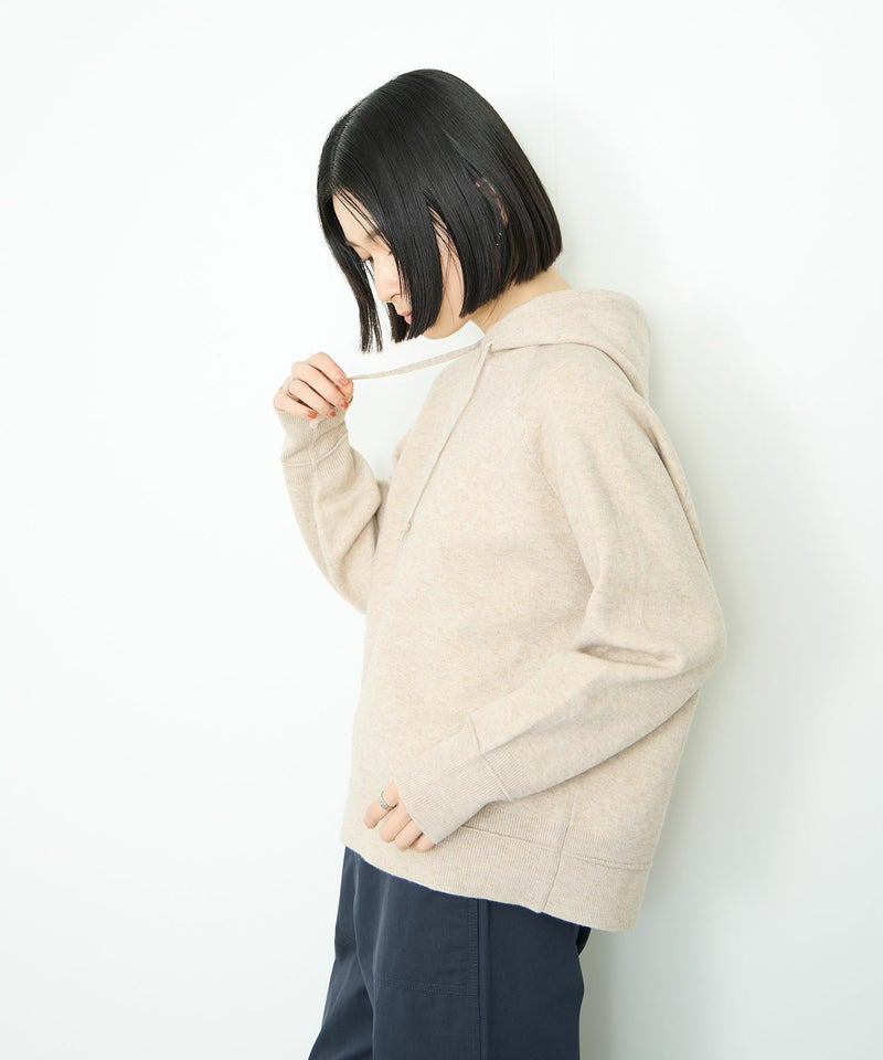 Idnes フードニットパーカー レディース商品画像-5