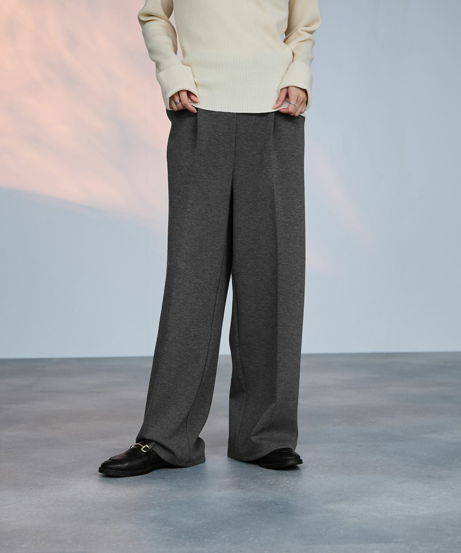 milli de l'air パフィバック 裏フリースダンボールニット ワイド