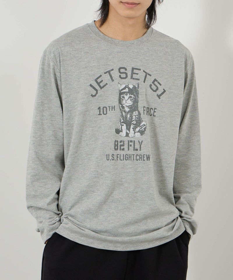 T-GRAPHICS  アニマルプリント長袖Tシャツ メンズ商品画像-3