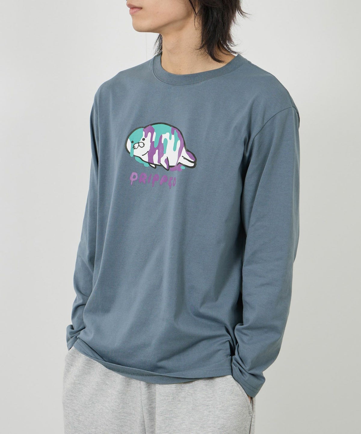 T-GRAPHICS ビビットアニマル長袖Tシャツ メンズ