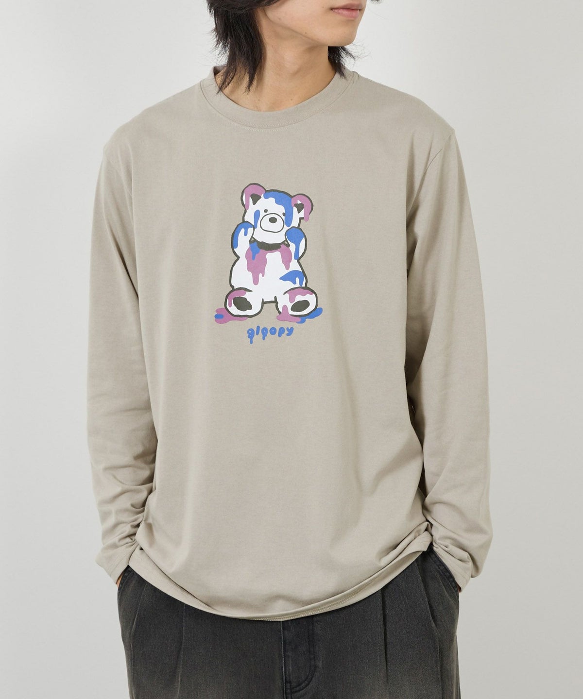 T-GRAPHICS ビビットアニマル長袖Tシャツ メンズ