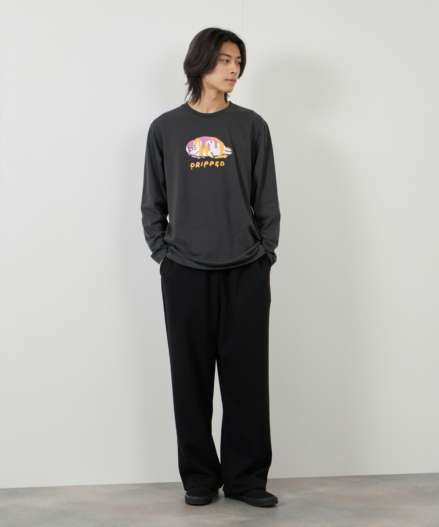 T-GRAPHICS ビビットアニマル長袖Tシャツ メンズ