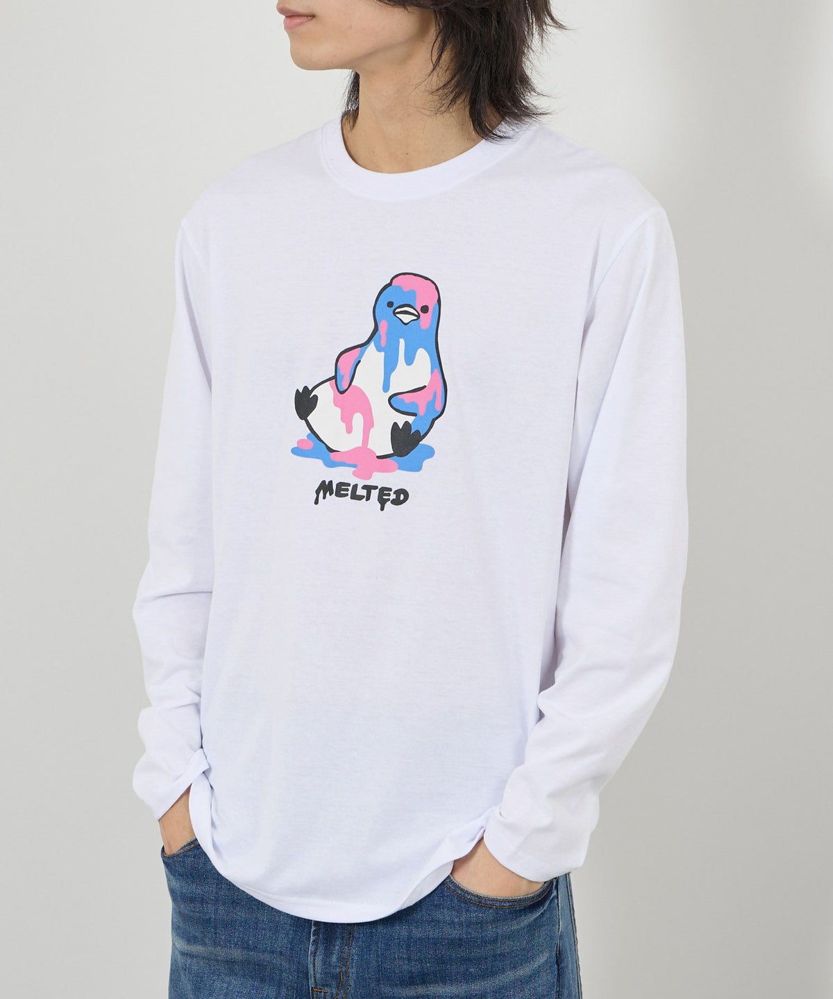 T-GRAPHICS ビビットアニマル長袖Tシャツ メンズ