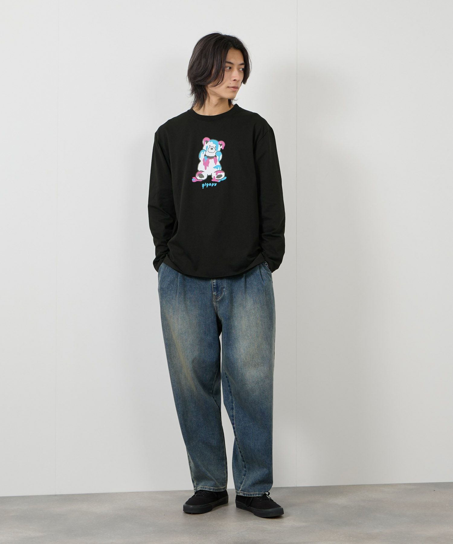 T-GRAPHICS ビビットアニマル長袖Tシャツ メンズ