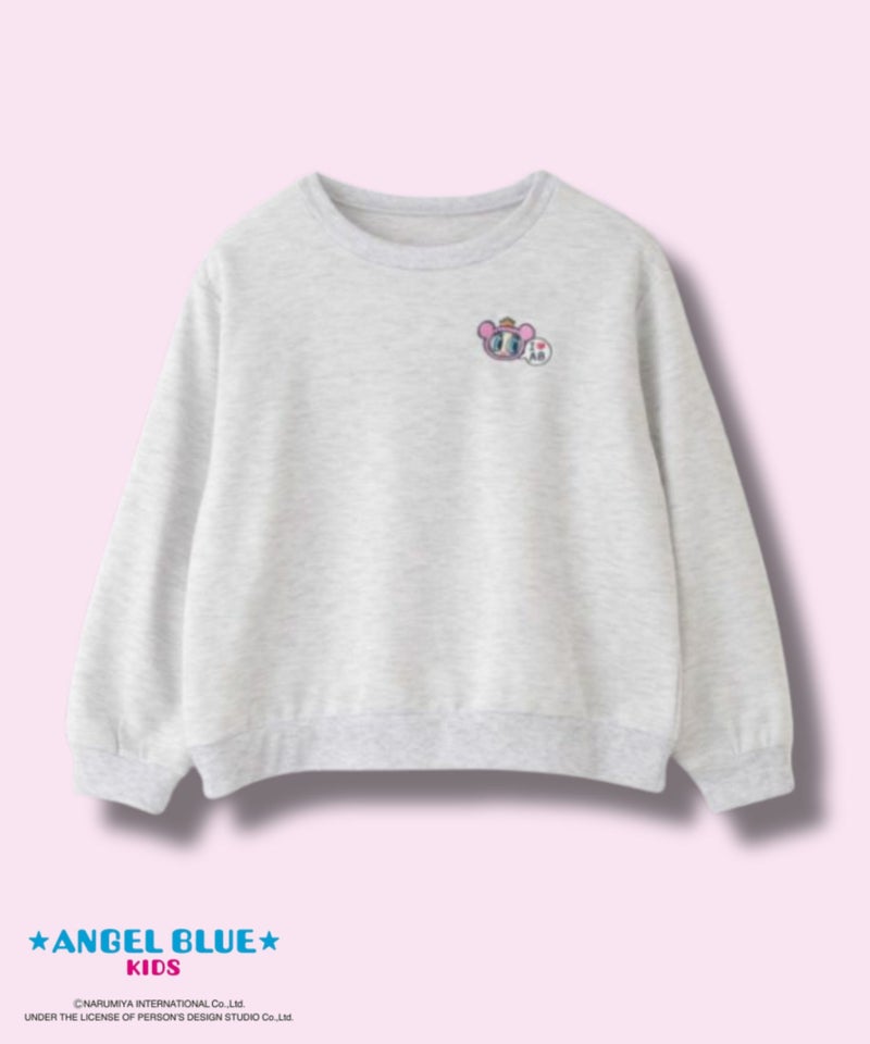 ANGEL BLUE ポンチ素材花プリントトレーナー キッズ商品画像-2