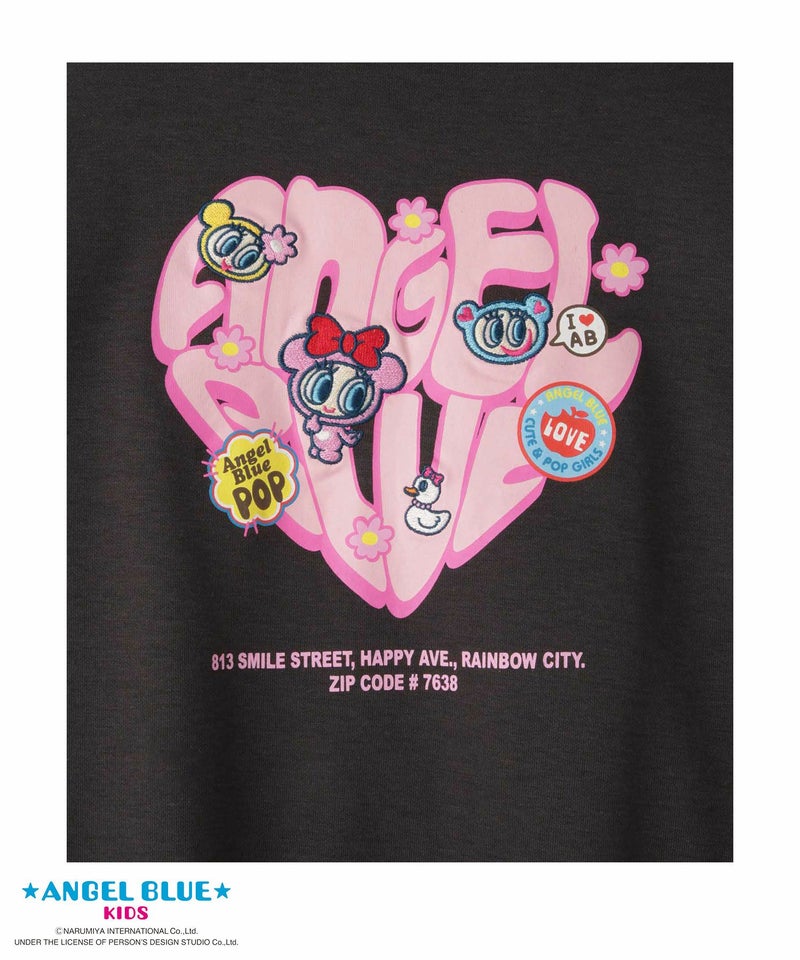 ANGEL BLUE ポンチ素材ハートプリントトレーナー キッズ商品画像-6