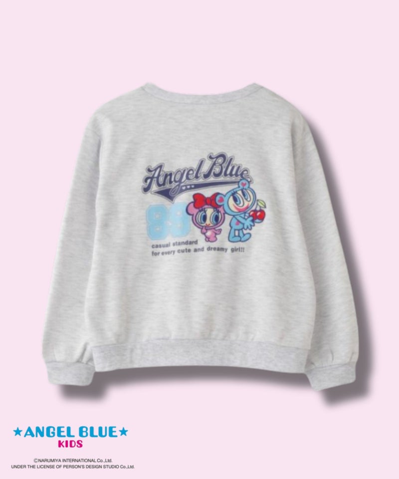 ANGEL BLUE  ポンチ素材刺繍プリントトレーナー キッズ商品画像-1