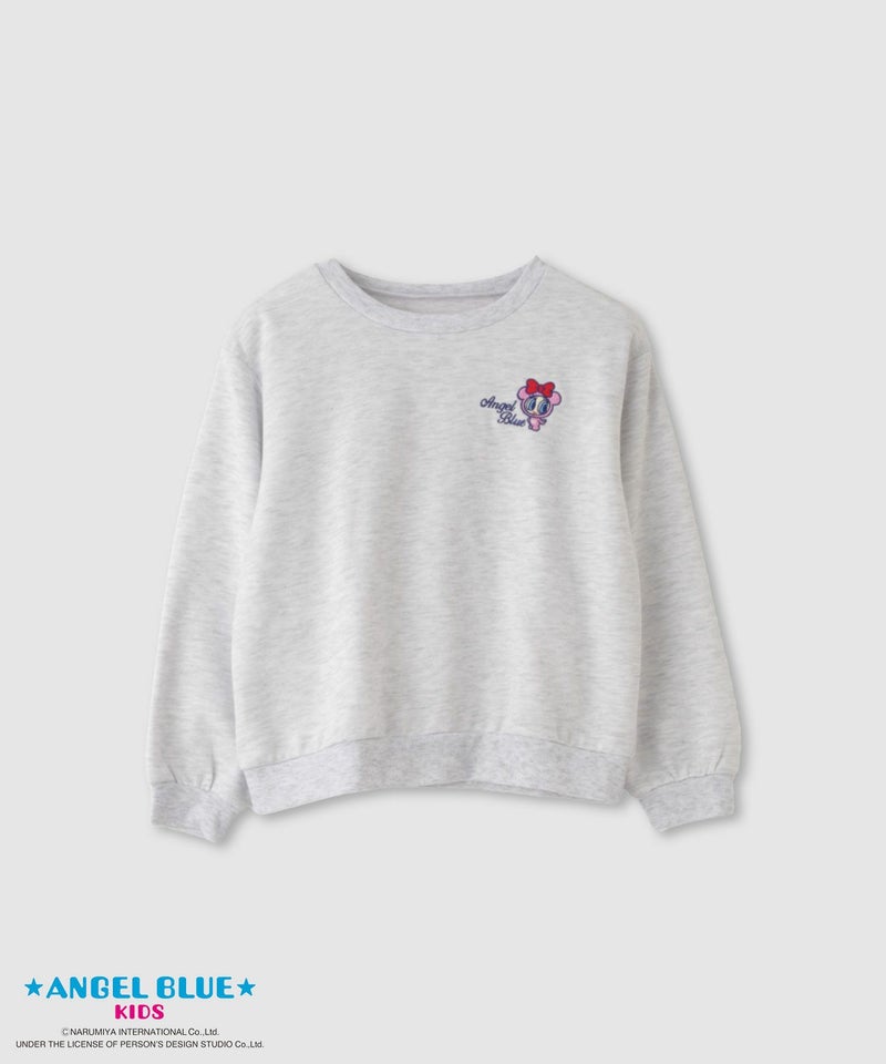 ANGEL BLUE ポンチ素材刺繍プリントトレーナー キッズ商品画像-2