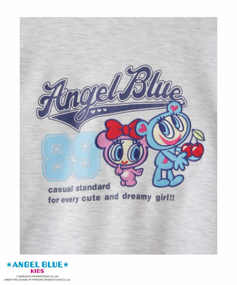 ANGEL BLUE  ポンチ素材刺繍プリントトレーナー キッズ商品画像-6