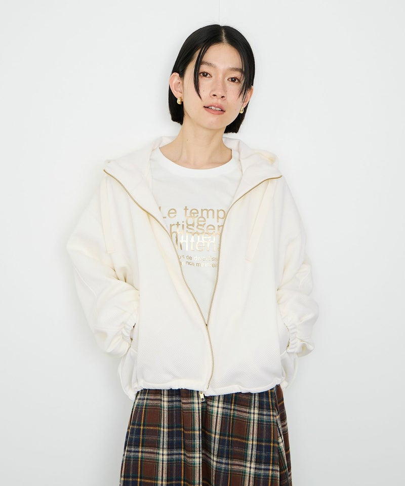 Idnes カルゼフードブルゾン レディース商品画像-2