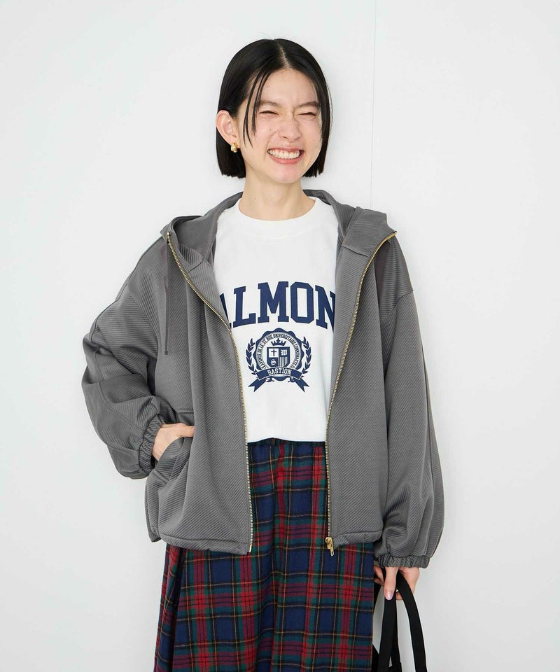 Idnes カルゼフードブルゾン レディース商品画像-4