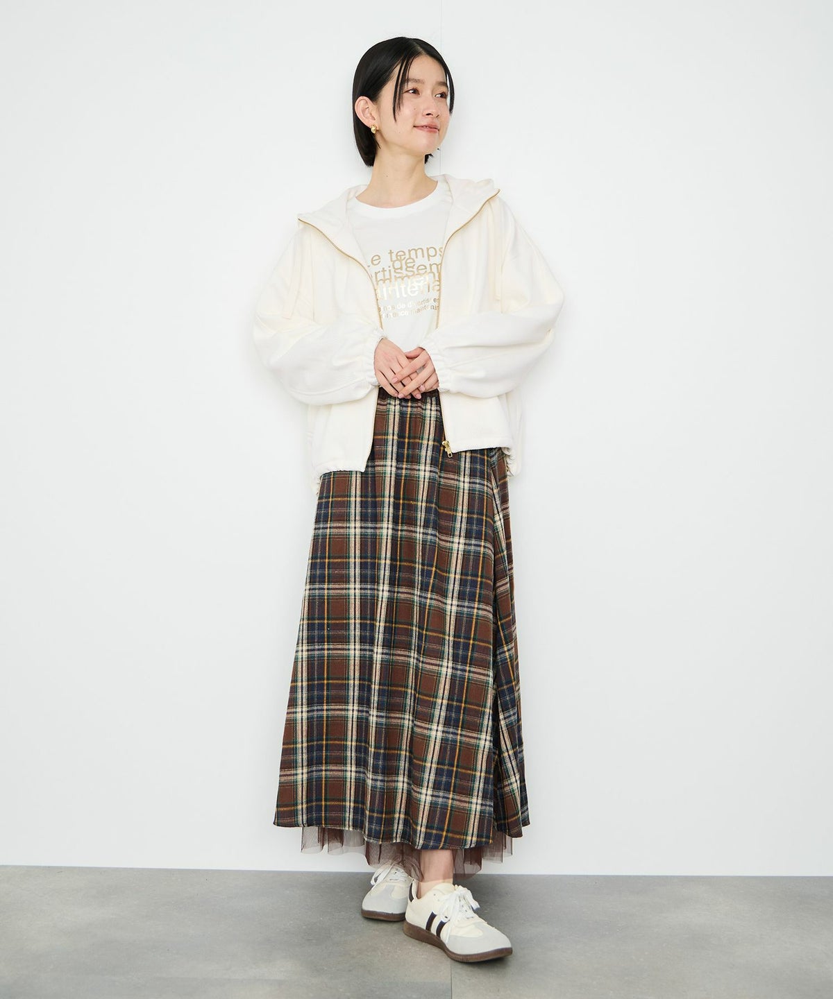 Idnes カルゼフードブルゾン レディース