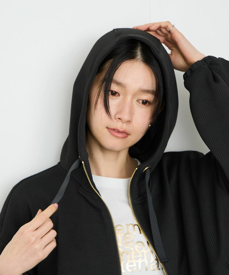 Idnes カルゼフードブルゾン レディース商品画像-14