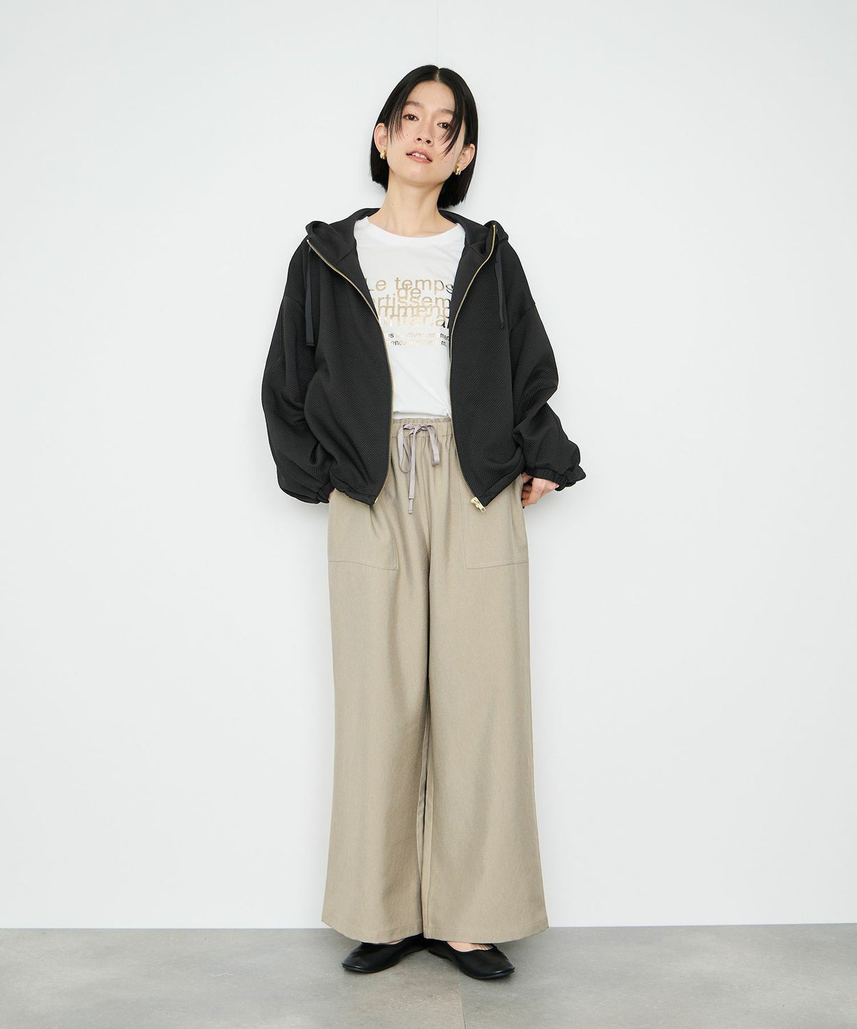 Idnes カルゼフードブルゾン レディース