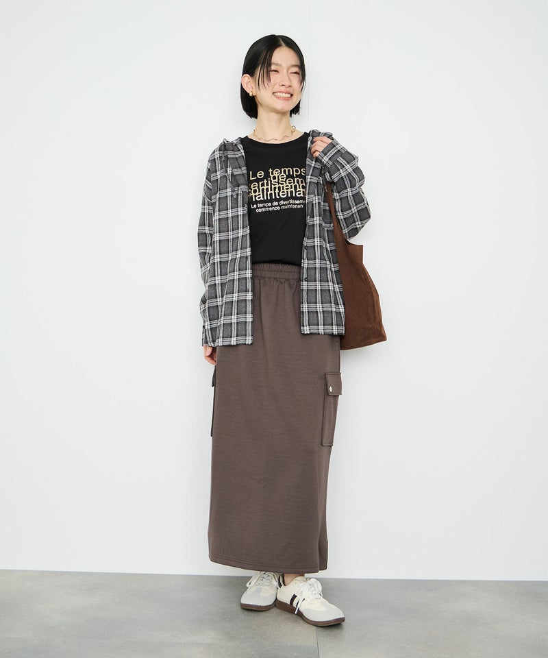 Idnes  フードネルチェックシャツ レディース商品画像-14