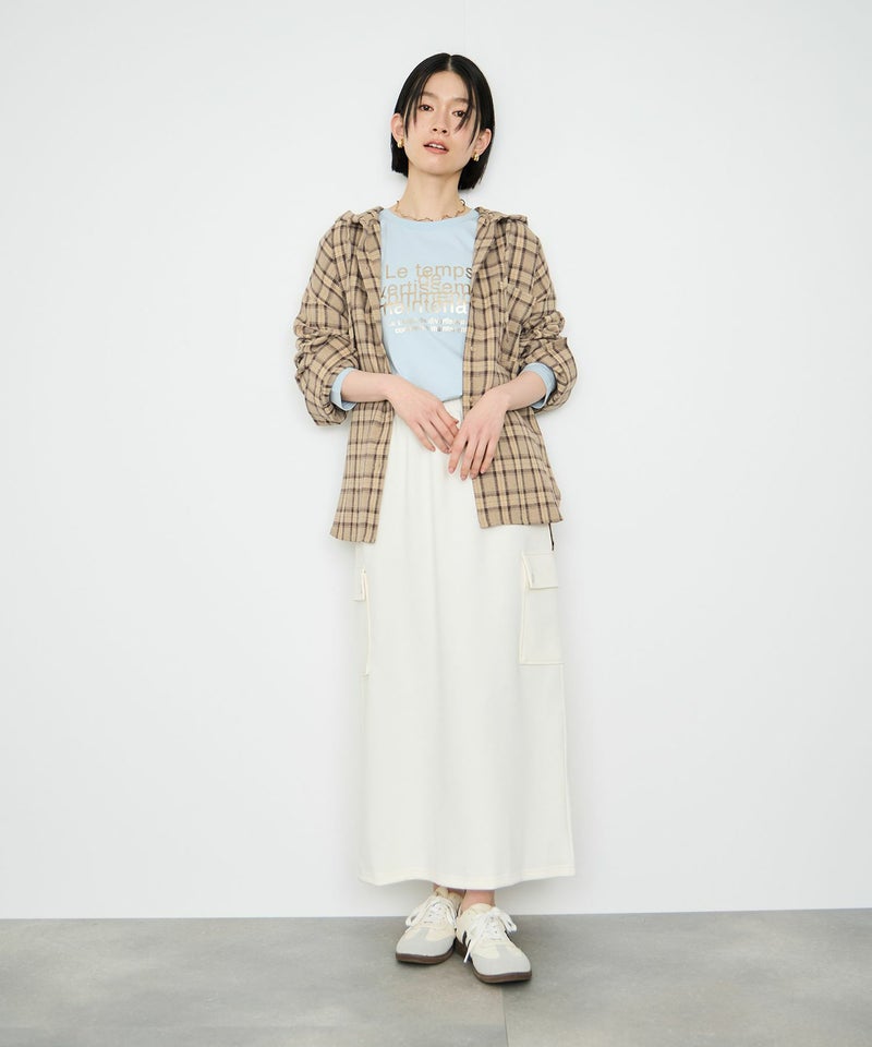 Idnes フードネルチェックシャツ レディース商品画像-16