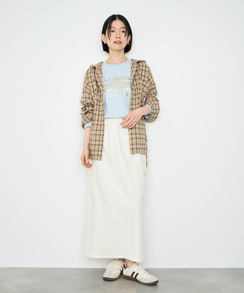 Idnes  フードネルチェックシャツ レディース商品画像-17