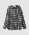 Idnes フードネルチェックシャツ レディース商品サムネイル-19