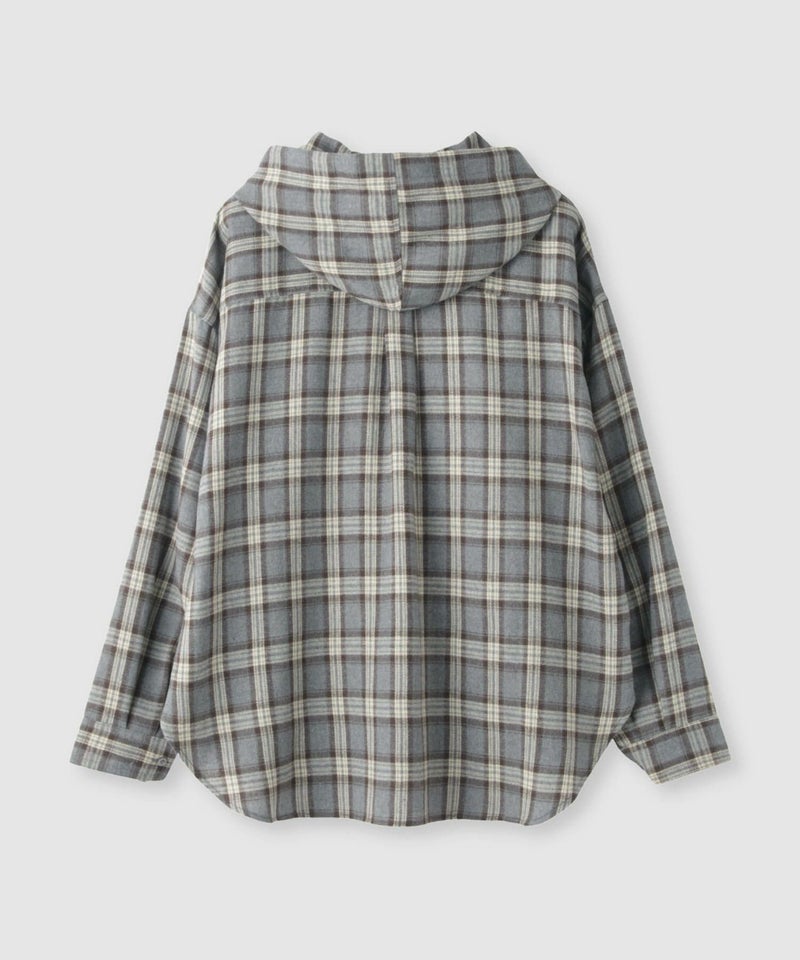 Idnes  フードネルチェックシャツ レディース商品画像-21