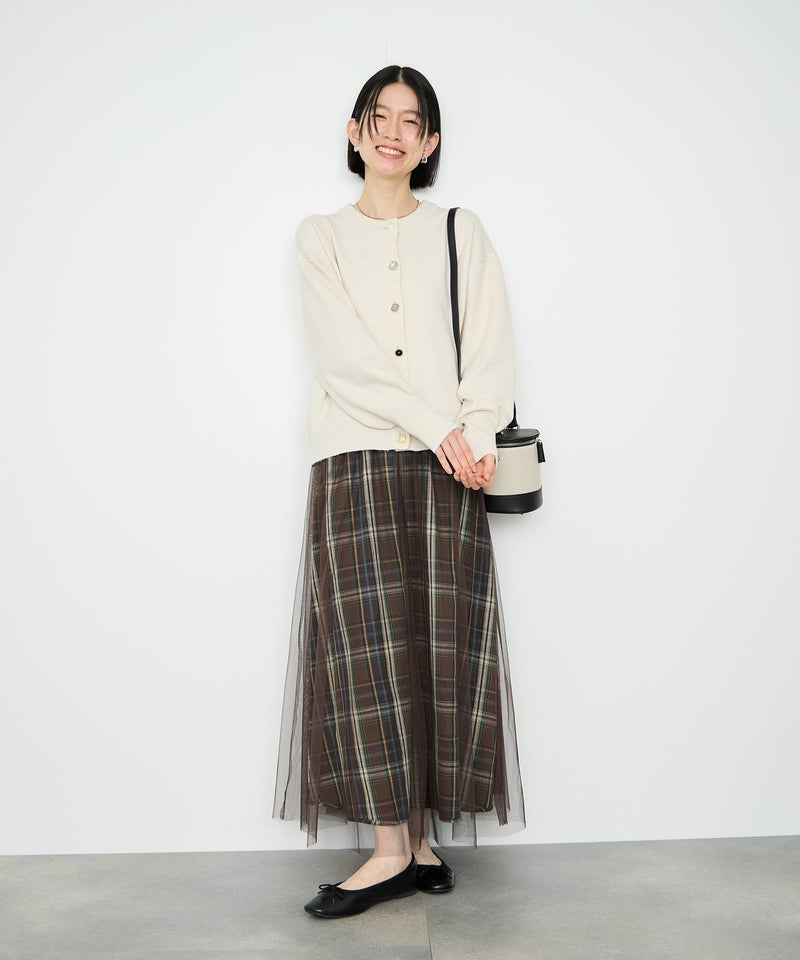 Idnes  リバーシブルネルチェックスカート レディース商品画像-9