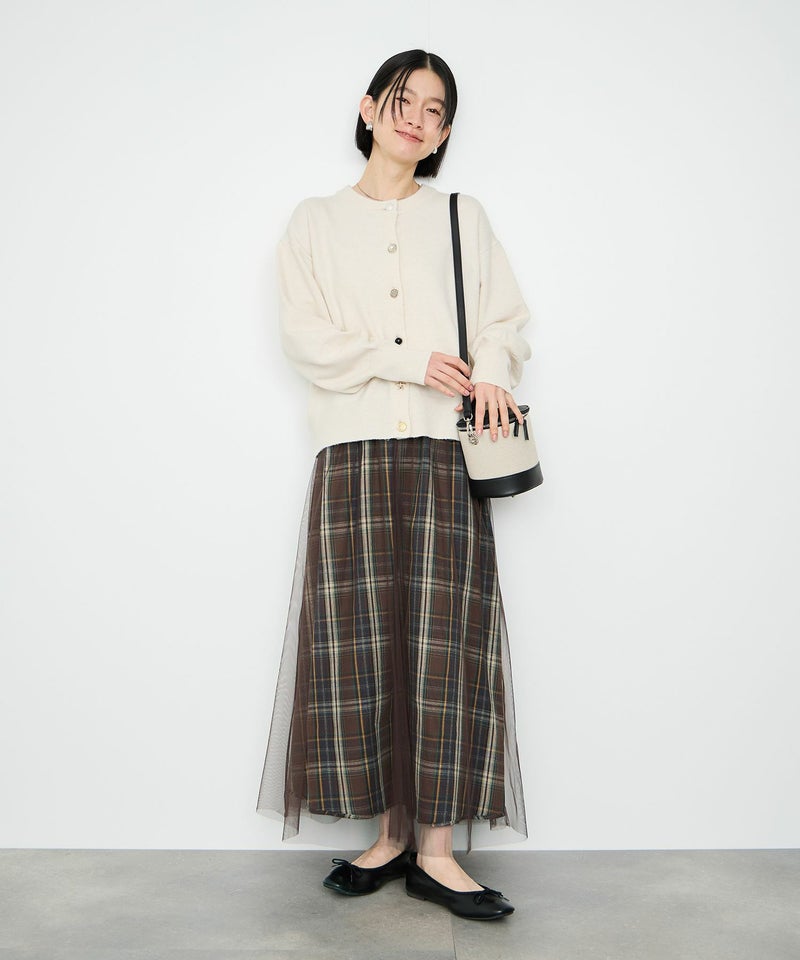 Idnes  リバーシブルネルチェックスカート レディース商品画像-10