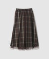  Idnes リバーシブルネルチェックスカート レディース