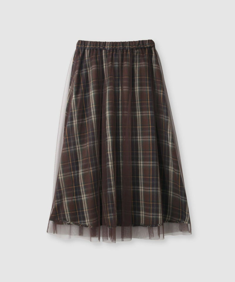 Idnes  リバーシブルネルチェックスカート レディース商品画像-20