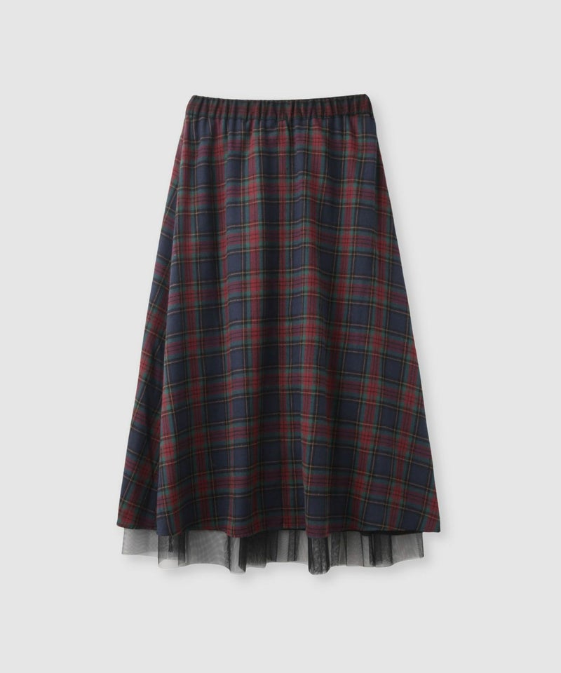 Idnes リバーシブルネルチェックスカート レディース商品画像-22