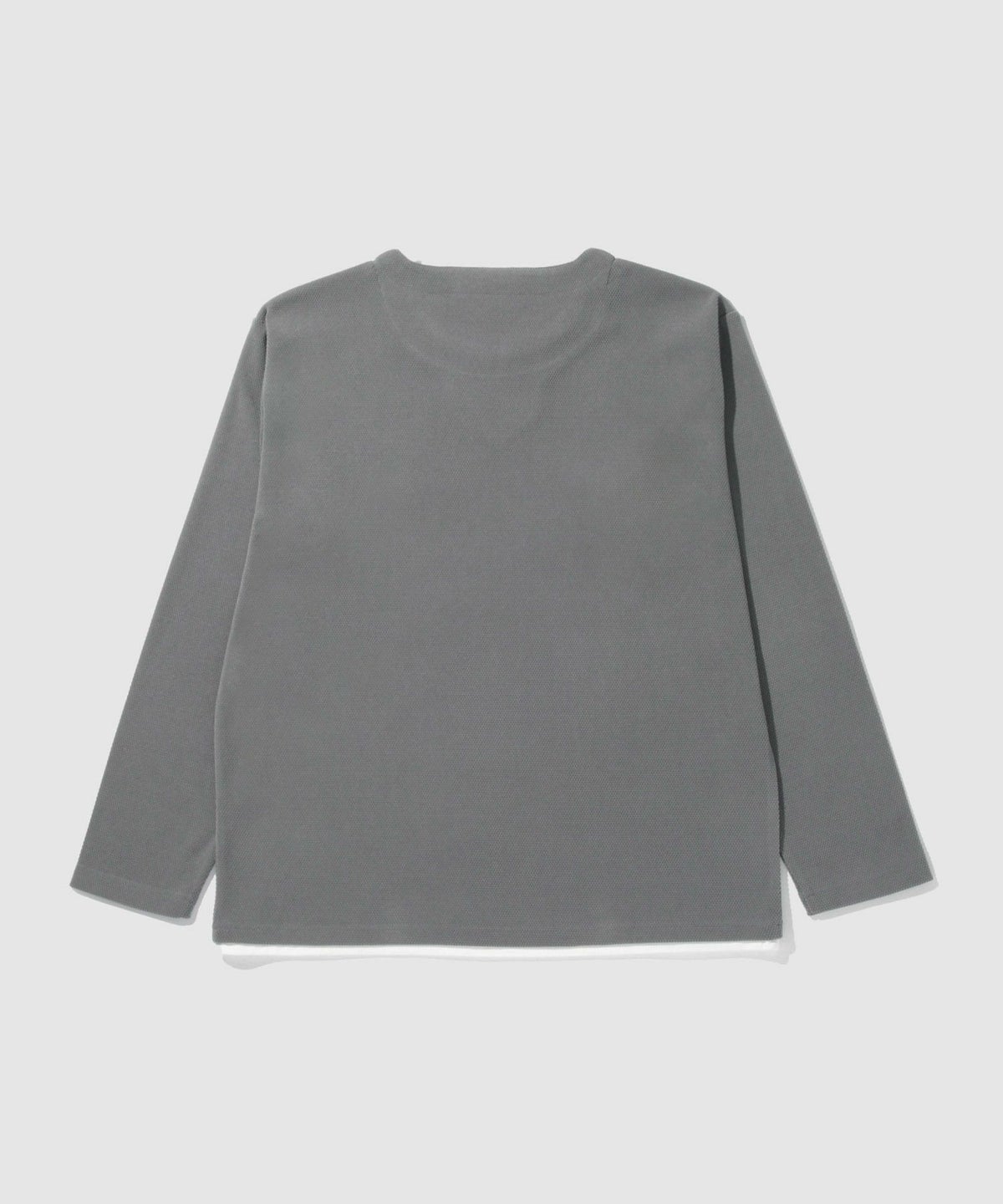 NAVY ピーチ鹿の子キーネックレイヤー長袖Tシャツ メンズ