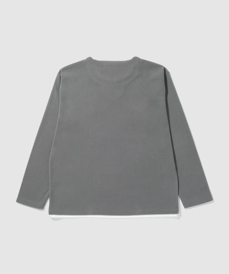 NAVY  ピーチ鹿の子キーネックレイヤー長袖Tシャツ メンズ商品画像-23