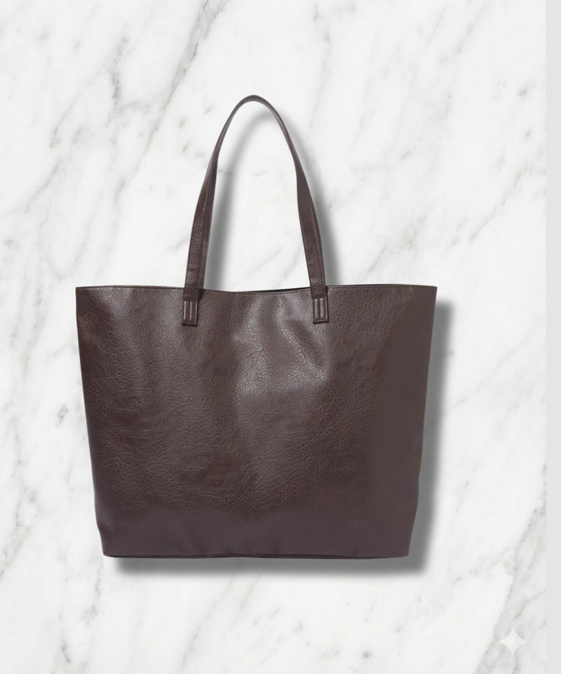 ムラ調合皮多ポケットトートバッグ商品画像-2