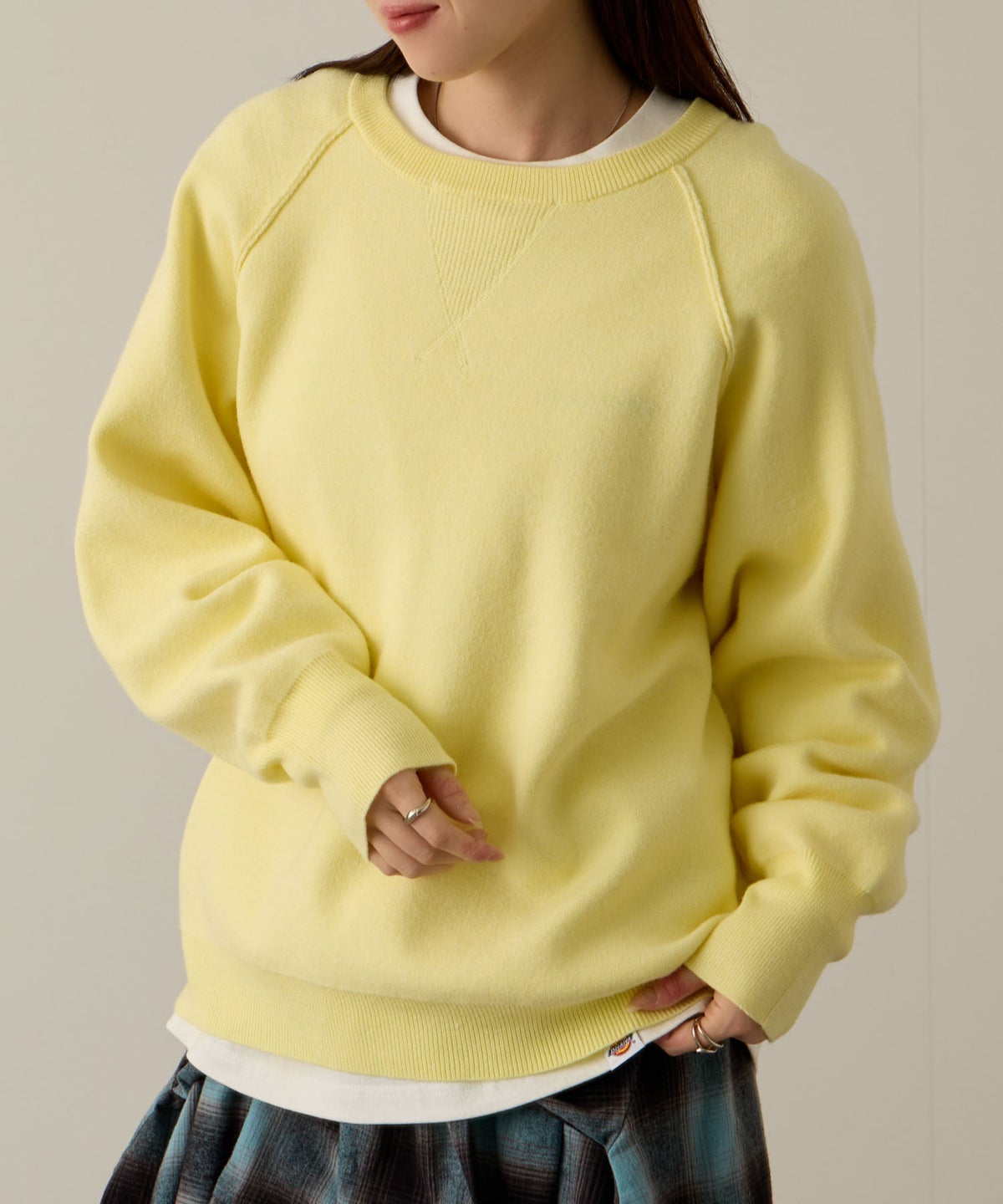 NAVY ガゼット付きWジャガードニットプルオーバー レディース