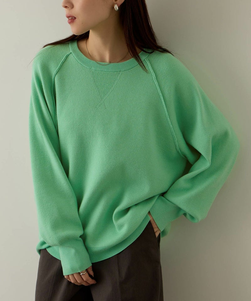 NAVY ガゼット付きWジャガードニットプルオーバー レディース商品画像-15