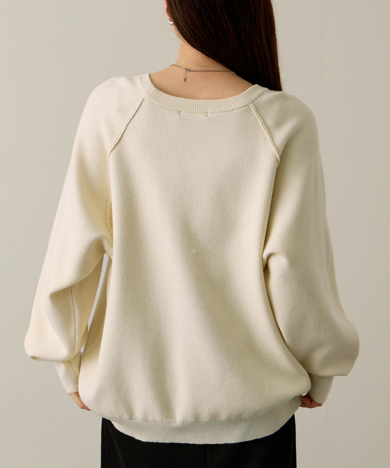 NAVY ガゼット付きWジャガードニットプルオーバー レディース商品画像-21