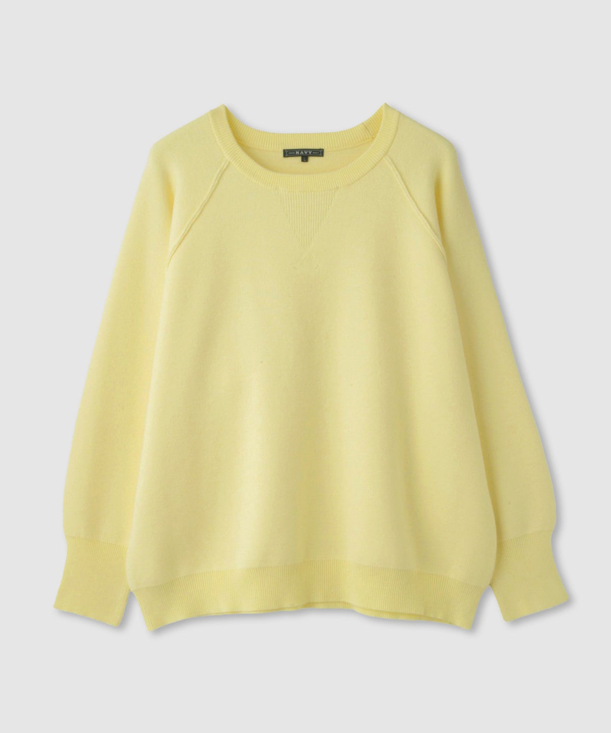 NAVY ガゼット付きWジャガードニットプルオーバー レディース