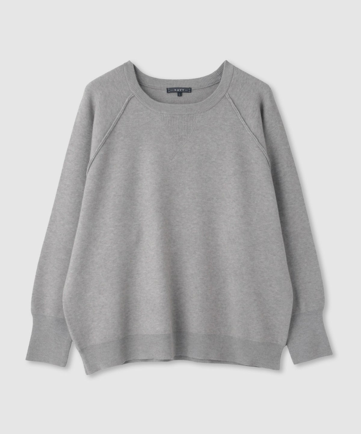 NAVY ガゼット付きWジャガードニットプルオーバー レディース