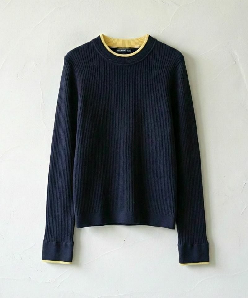 NAVY  配色リブインナープルオーバー レディース商品画像-17