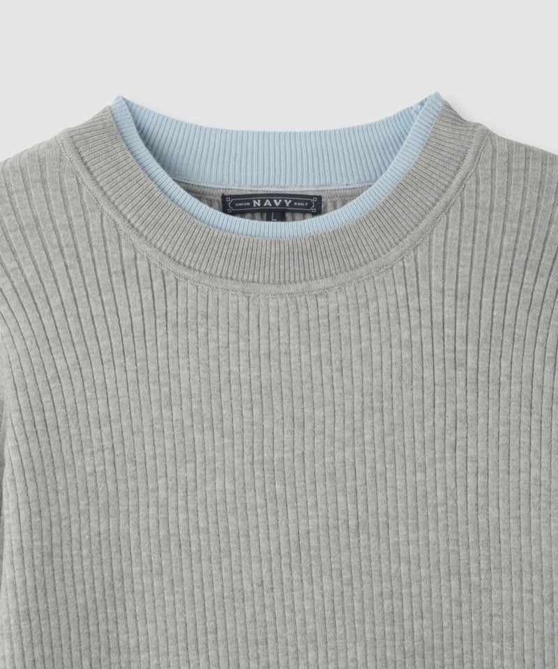 NAVY  配色リブインナープルオーバー レディース商品画像-20