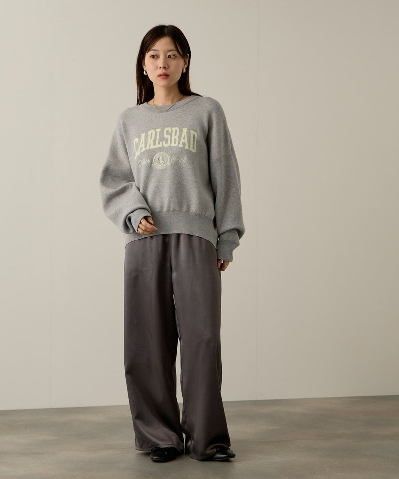 NAVY カレッジロゴWジャガードニット レディース商品画像-13