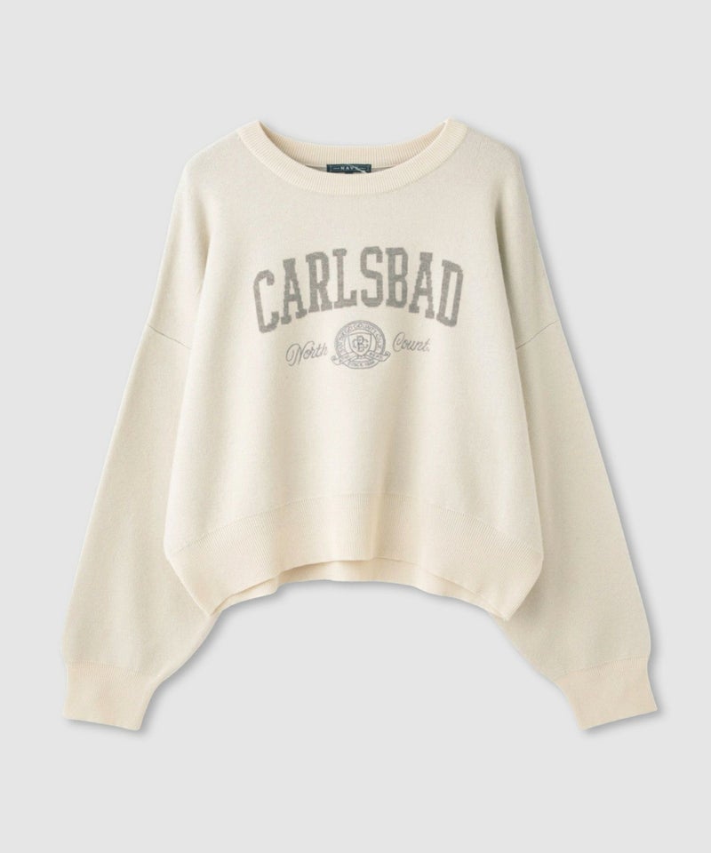 NAVY  カレッジロゴWジャガードニット レディース商品画像-25