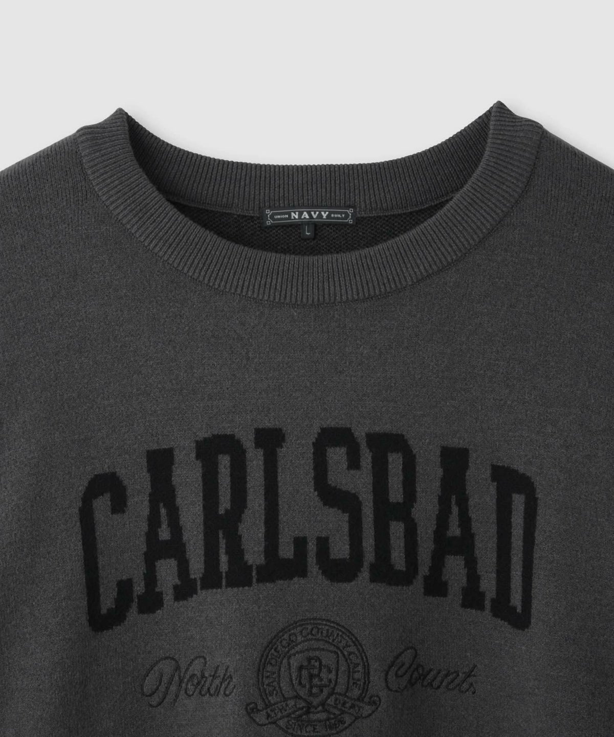 NAVY カレッジロゴWジャガードニット レディース