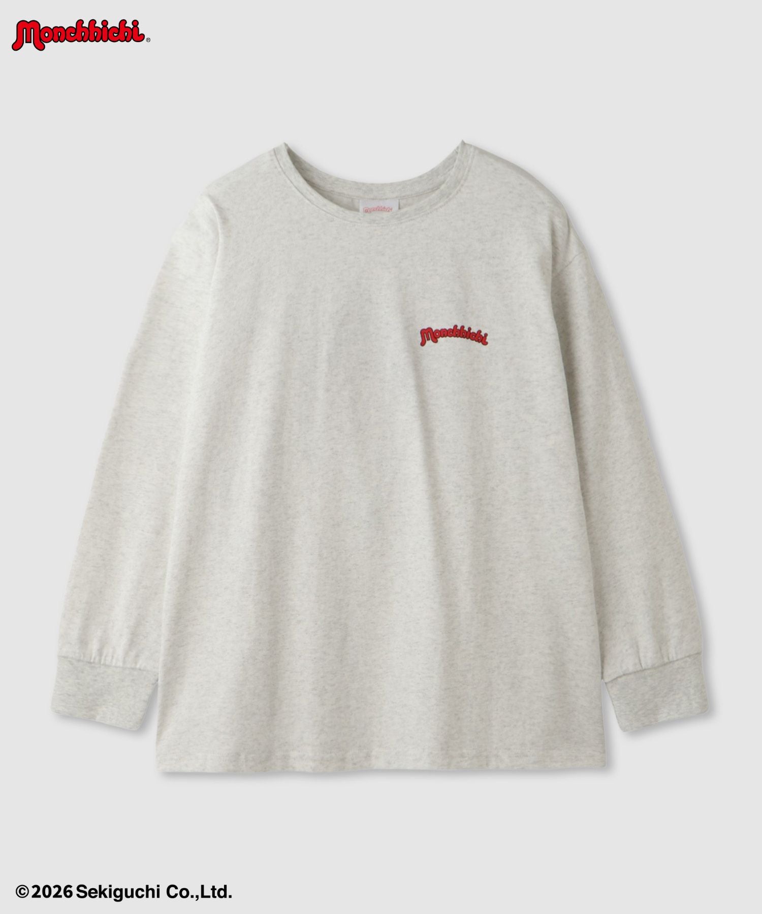 モンチッチ サガラ刺繍長袖Tシャツ レディース