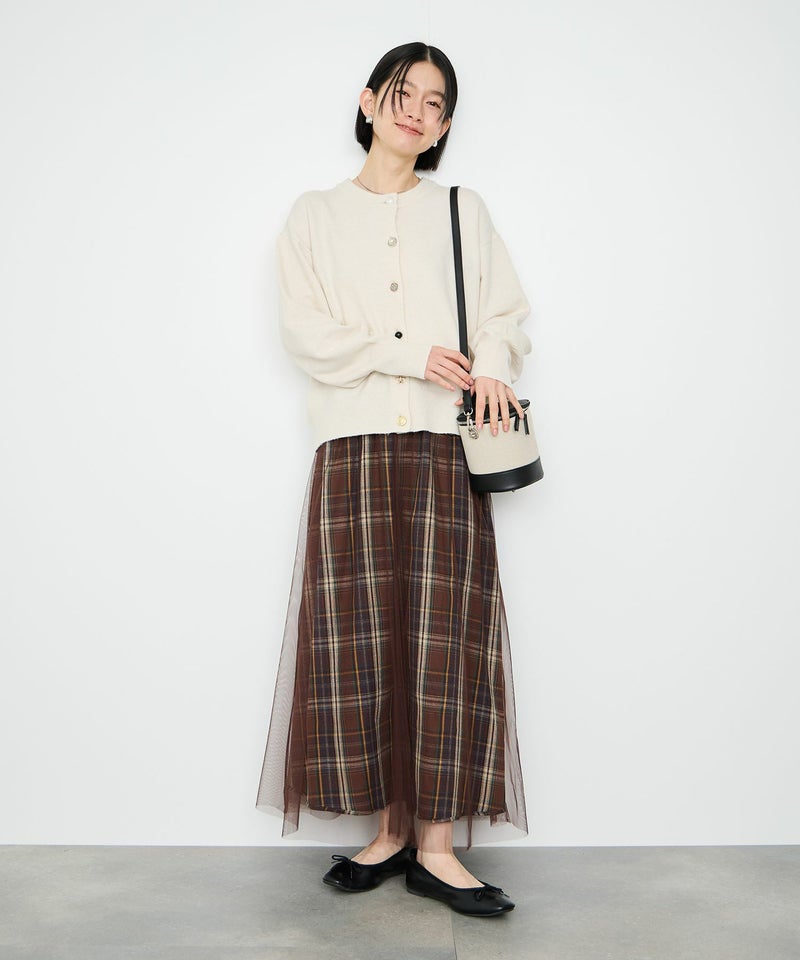 Idnes アソートビジューボタン ヤクライククルーネックカーディガン レディース商品画像-13