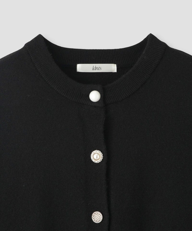 Idnes  アソートビジューボタン ヤクライククルーネックカーディガン レディース商品画像-21