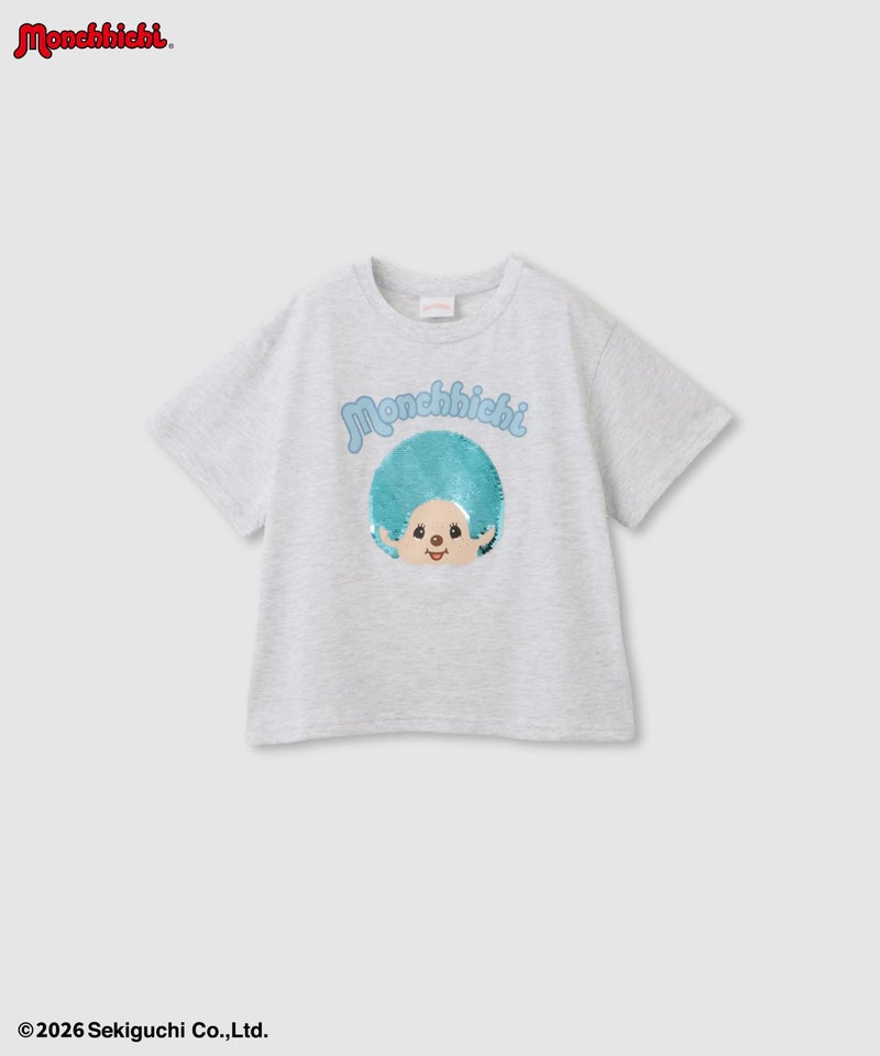 モンチッチ スパンコールTシャツ キッズ メール便 対応商品商品画像-1